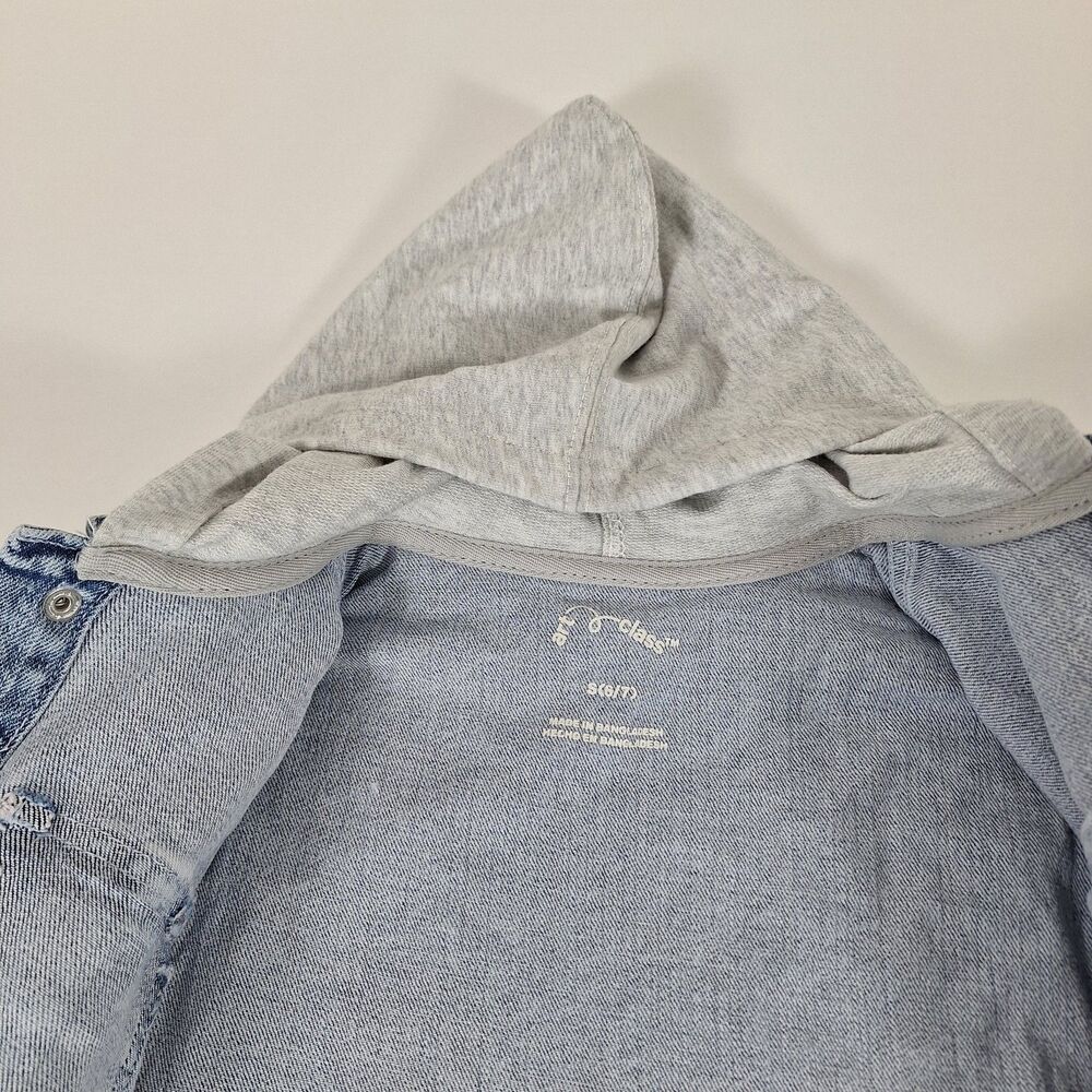 Jean Jacket Size Small 6/7 Child’s Medium Wash With A Hood NWT Art Class Brand - Picture 3 of 5